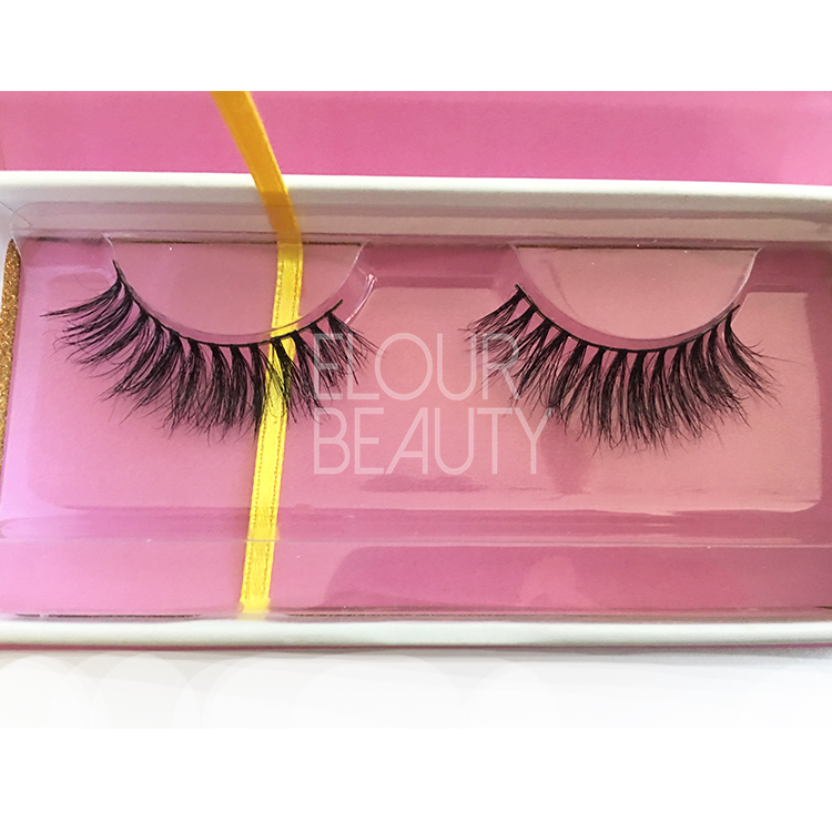 Premium fluffy 3D volume mink eyelashes China factory EA84